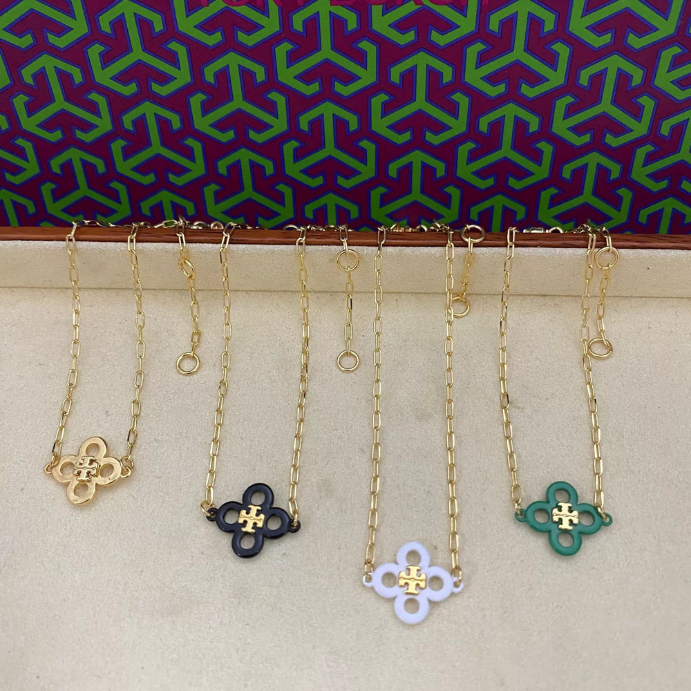 Tory Burch Four Leaf Clover Letter Bracelet